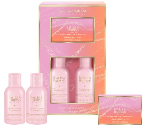 Baylis & Harding Signature Bathing Gift Set 1 Pack | Jojoba, Vanilla & Almond Oil, Vegan Friendly