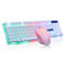 SHRGOMPIT Mouse Combo RGB Gaming 104 Keys Blue Switches Wired USB Keyboards,Programmable Gaming Mouse for Computer Desktop