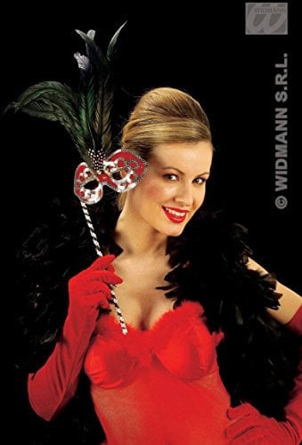 Widmann 1484R - Samthandschuhe, circa 56 cm, rot