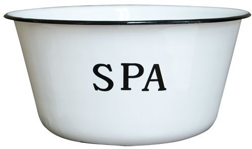 CWI Gifts Emaille-Spa-Schüssel, 20,3 x 9,5 cm, Natur