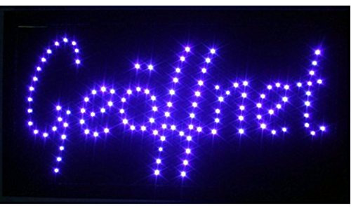 LED Schild Leuchtschild GEÖFFNETOPEN und viel mehr Reklame LEUCHTREKLAME Werbung versch.stylen (Geöffnet Blau)