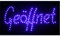 LED Schild Leuchtschild GEÖFFNETOPEN und viel mehr Reklame LEUCHTREKLAME Werbung versch.stylen (Geöffnet Blau)
