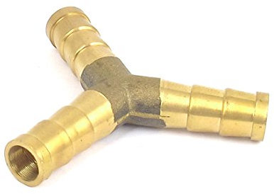 sourcing map Raccord cannelé tuyau 8mm Dia Metal Y forme 3 voie Air Compresseur Connecteur