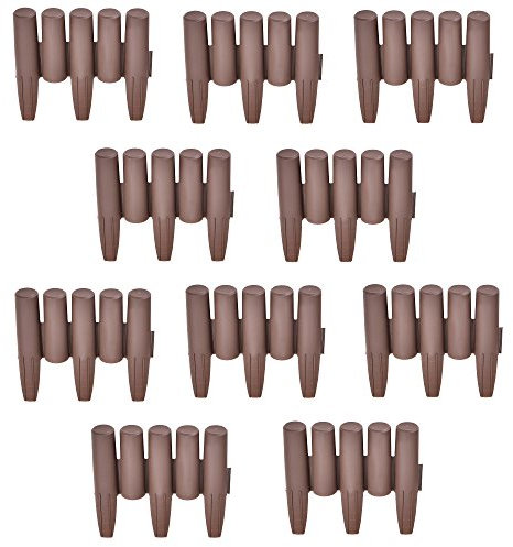 Kit de 20 Palissade Marron avec Longueur 540cm Bordure du carré