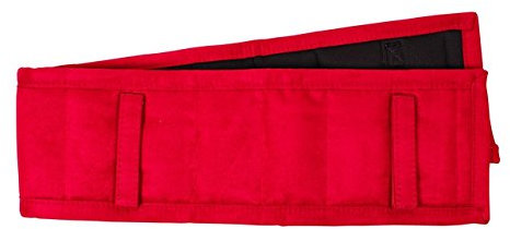 QHP Longier-Schabracke Longier Pad Synthetik mit Gurtschlaufen und Klettverschluss viele Farben (Pony, Hellrot)