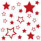 kleb-Drauf® | 25 Sterne | Rot - matt | Autoaufkleber Autosticker Decal Aufkleber Sticker | Auto Car Motorrad Fahrrad Roller Bike | Deko Tuning Stickerbomb Styling Wrapping