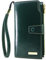 ANDOILT Portefeuille Femme en Cuir Blocage RFID Card Grande Capacite Porte Chéquiers Cartes Monnaie Grand Portefeuilles Femmes Vert