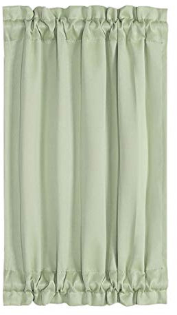 PiccoCasa 1 Panneau de Rideau occultant pour Porte-fenêtre, 63,5 x 101,6 cm, avec embrasses, Vert Clair