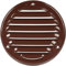 Ø 10 cm, copertura per griglia di ventilazione marrone, prese d'aria rotonde, griglia di ventilazione, zanzariera integrata, ventilazione HVAC, marrone, 100 mm