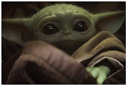 Komar Star Wars Wandbild | Mandalorian The Child Cute Face | Dekoration, Poster, Kunstdruck | Größe 70 x 50 cm | WB-SW-005-70x50, Bunt
