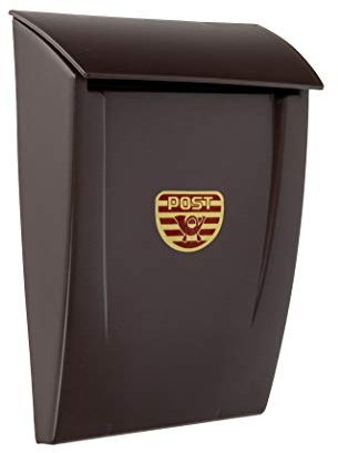 ADGO Post Letter Box Plastique Monté Résistant aux Intempéries et à la Rouille à L'extérieur à L'intérieur de la Boîte aux Lettres (B5, Marron)