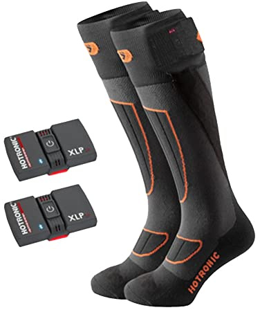 Hotronic BootDoc Heat Socks Set XLP 2P BT PFI 50 - Surround beheizbare Socken mit Akku 4400 mAh bis zu 20h Schwarz XL