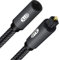 EMK Cable Optique Câble Optique Audio Numérique Toslink Câble Fibre Optique Spdif pour Home Cinéma, Barre de Son, TV, PS4, Xbox (2M, Cable Optique Extension)