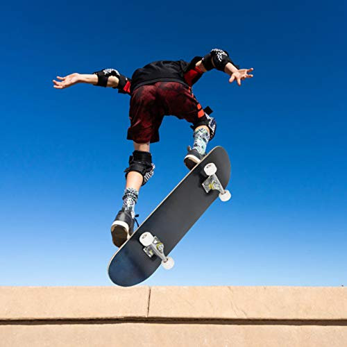 Yizhe Skateboard Komplettboard Holzboard für Anfänger mit ABEC-9 Kugellager,9-lagigem Ahornholz Longboard für Männer und Frauen Jugend Kinder Straße Erwachsene Anfänger