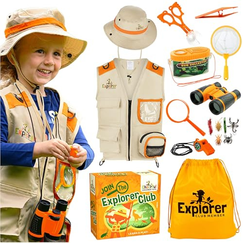 Cheerful Children Toys Kids Explorer Kit for Age 3-7 (Orange, Original Set)
