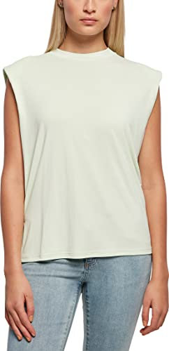 Urban Classics Damen Ladies Modal Padded Shoulder Tank T-Shirt, lightmint, XS