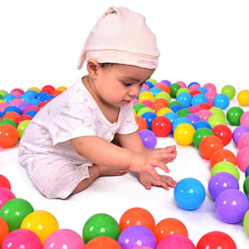QCSTORE 50/100 piezas pelotas para piscina de bolas, pelotas de bebé, pelotas de plástico, pelotas de juego para niños, piscinas de bolas, piscina de bolas, plastificantes peligrosos, piscina de bolas