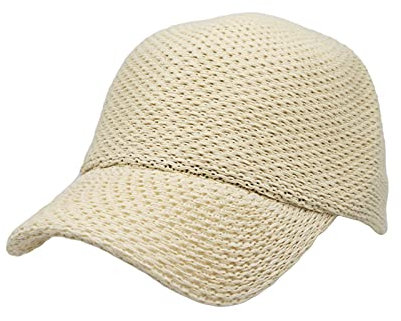 MarkMark Baseballmütze Mützen Caps Kapp Baseball Cap Summer Cool Paperstraw Cotton Mesh Ballcap KR1960 (Ivory)