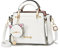 NICOLE & DORIS Petit Sac Bandoulière Mignon en PU Cuir pour Femme - Sacoche Crossbody D'épaule avec Porte-Monnaie Blanc