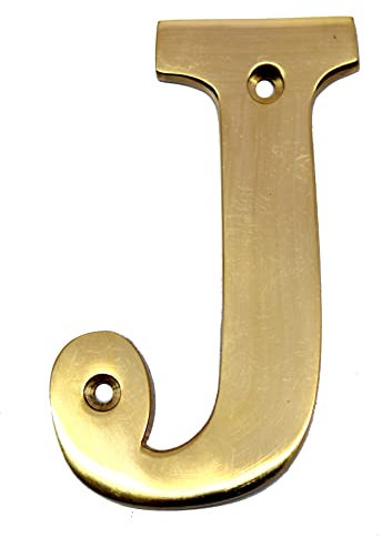 esplanade Brass House Hotel Door Name - Wall Door Plaque Alphabet Letter Z - 4 Inches (J Alphabet - 4)