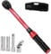 ATsafepro 3/8-Inch Drive Click Torque Wrench, Dual-Direction Adjustable (5-50ft.lb/6.8-68N.m), With Extension Bar & Spark Plug Sockets for Car & Motorcycle Maintenance
