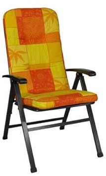 ANGERER Stuhlauflage hoch gelb-orange Gemustert