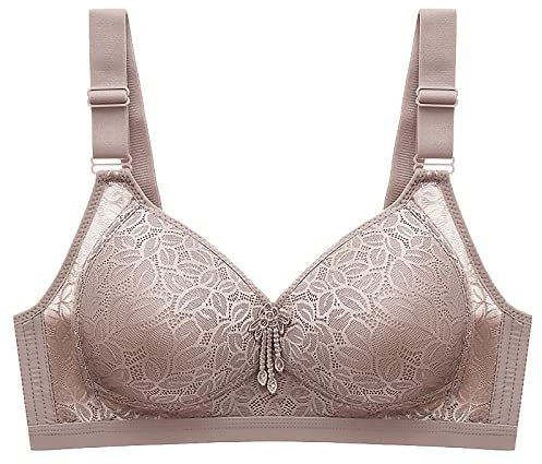Kein Stahlring, dünner Damen-BH, Vintage-Muster, atmungsaktiv, sammelt Unterwäsche, Komfort-BH Sommer Outfit Top Bh Hautfarben Damen Sexy Push Up Extrem Bh Mit Spitze Sport Bh Starker Halt Klebe Bh