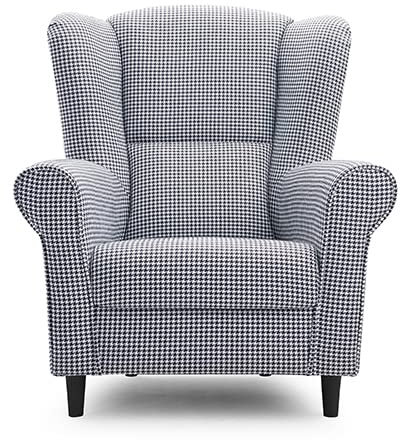 Fabryka Mebli Idźczak Sessel Polstersessel Ohrensessel Karo Elegant Angenehm Relaxsessel Einzelsessel Holzbeine - Innovativer Stilvoller Allrounder Modernes Design