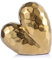 Decoración del hogar Escultura de decoración del corazón - Decoración Dorada Corazón de cerámica contemporánea Hogar Decorativo, Decoración de la Oficina - Idea de Regalo romántico de Amor