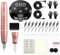 MOKOHOA Permanent Makeup Maschine Set,Tattoo Maschine Kit mit 20Stück Patronennadeln und MCU Touchscreen,Digitaler Netzteil 1600MAh für Augenbraue Eyeliner Lip,Tattoo-Kits Haut üben(Roségold)