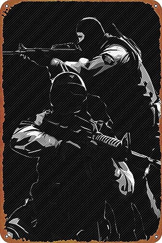 CSGO Blechschild im Vintage-Stil, für Bar, Büro, Zuhause, Wanddekoration, Geschenk, Retro-Metallschild, 30,5 x 20,3 cm