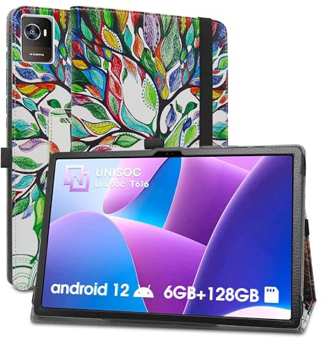MAMA MOUTH Kompatibel mit OUKITEL OKT3 Hülle,Schutzhülle mit Hochwertiges PU Leder Tasche Case für OUKITEL OKT3 10.51 Inch Tablet,Love Tree