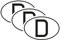 SL group - 3 Aufkleber D-Kennzeichen in 17,5 x 11,5 CM aus hochwertiger Magnet-Folie - Magnetschild für Deutschland Kennzeichnung KFZ-Fahrzeuge wie Pkw, Lkw, Motorrad, Wohnmobil- & wagen magnetisch