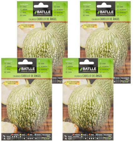 Pack 4 sobres Semillas de calabaza cabello ángel selección Pastelera de Semillas Batlle PACK (4)