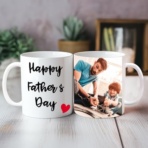 zouwii Taza Feliz Día Del Padre Taza Personalizada Con Foto Taza Personalizada Con Imagen Taza Personalizada Con Foto Y Texto, Regalo Personalizado Para Papá Para Su Regalo Para Papá Taza Con Foto