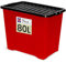 Neat 80L Storage Boxes with Lids - Red Base & Black Clip Lid Ideal for Home Organisation, Durable, Space-Saving Plastic Box Storage Solutions Great for Bedroom, Garage & Office Use Pack of 1