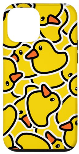 Lustiges gelbes Gummi Enten Quietscheenten Muster Hülle für iPhone 12 mini