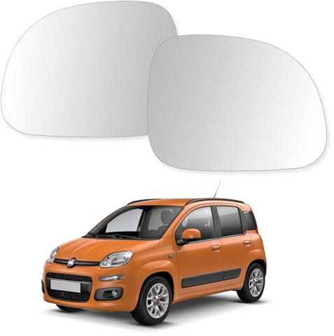 Convitex 2Pcs Spiegelglas Für Fiat Panda 312 319 519, Konvex Spiegelglas D Multijet Natural Power LPG Mild Hybrid 2012 2013 2014 2015 2016 2017 2018 2019 2020 Links+Rechts