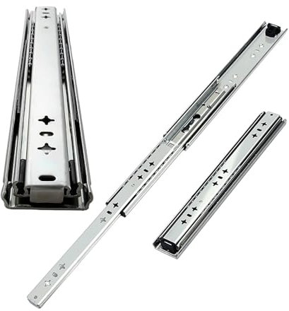 Schubladenschienen Vollauszug Schwerlastauszug Auszugsschienen Schienen Mit Verriegelung, Schubladen Teleskopschienen Für Küche Schrank Camper Garage(No lock,500mm(20 inch))
