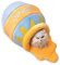 ALLSOPETS Cozy Honey Pot Cat Cave Bed for Indoor Cats Soft Comfortable Pet Bed for Cats and Small Dogs Semi-Closed Cat Bed with Detachable Pad Dog Nest House for Cold Winter (Blue,M)