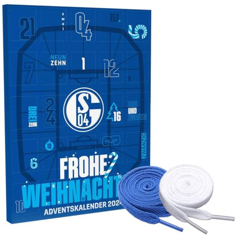 FC Schalke 04 Adventskalender 2024 mit Fan Schnürsenkel