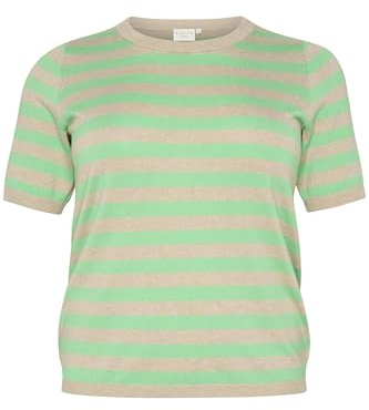 KAFFE CURVE Damen Strickpullover KClizzy Kurzarm