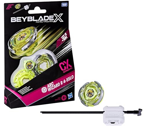 Bey Blade X Arc Wizard R 4-55LO CX Starter Pack Set, Ausdauer Typ Top und Launcher; Authentische Takara Tomy Battle Tops Spiele, Spielzeug für Jungen und Mädchen ab 8 Jahren