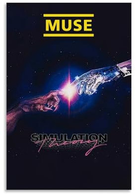XXQPO Band-Poster für Muse, Vintage-Poster, Leinwand, Wandkunst für Heimdekoration, Wohnzimmer, Schlafzimmer, 20 x 30 cm, ungerahmter Stil