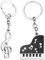 Porte-Clés Notes De Piano 2 Pièces, Porte-Clés Thème Musique, Porte-Clés Rétro, Porte-Clés Cadeau