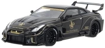 CUTSUGOK maßstabsgetreues Auto 1:64 for Nissan LBWK GT35RR JPS Diecast Modell Auto Ornament Auto Modell Fertige Statische Auto Modell Modellfahrzeug zum Sammeln