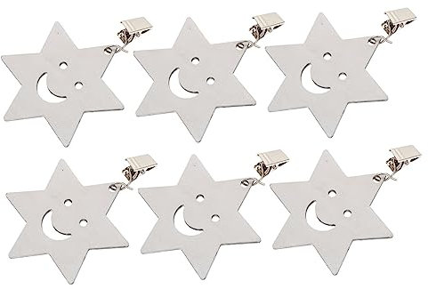 MAGICLULU 6er-Pack Tischdeckengewichte Duschvorhanghalter - Langlebige Esstischdeckenklammern Für Den Außenbereich