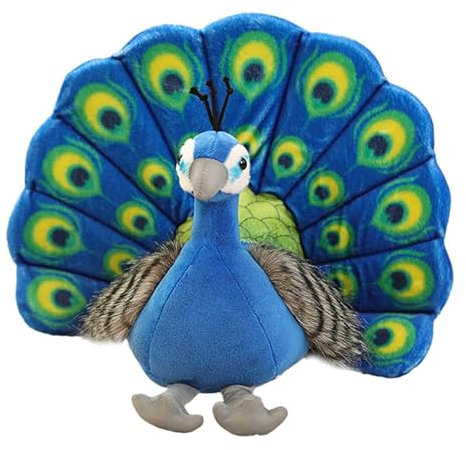 Abaodam Pfau Plüschtier Spielsachen Kleinkindspielzeug Junge Kuscheltier für Simulation Pfauenpuppe Haushalt Pfauenpuppe Plüsch Stofftiere Spielzeug Dekor Pfau