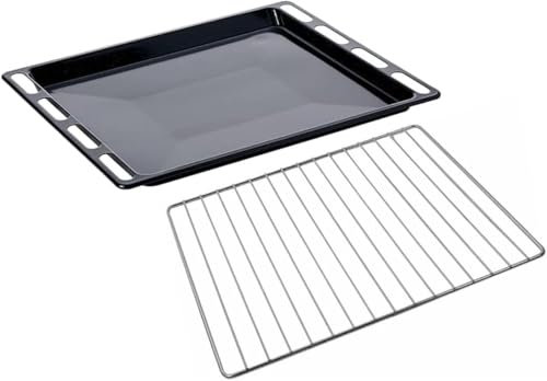N2 ELECTROITALY Kit Leccarda + Griglia per Forno, Compatibile con Ariston Hotpoint Whirlpool, Dimensioni: 447x365 (mm) Modelli Compatibili ACMK6121 BS53X CP757GT C00137834 + C00081578