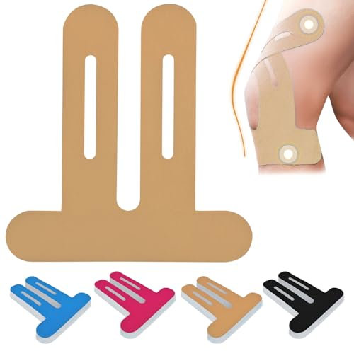 LiangMai 10 Stück Precut Kinesiotapes Knie - vorgeschnitten Kinesiologie Tape Sport Tapes beige Kinesiotape, wasserfest & Hautfreundlich Profi Physio Tape für Knieschmerzen Knie Haltungskorrektur